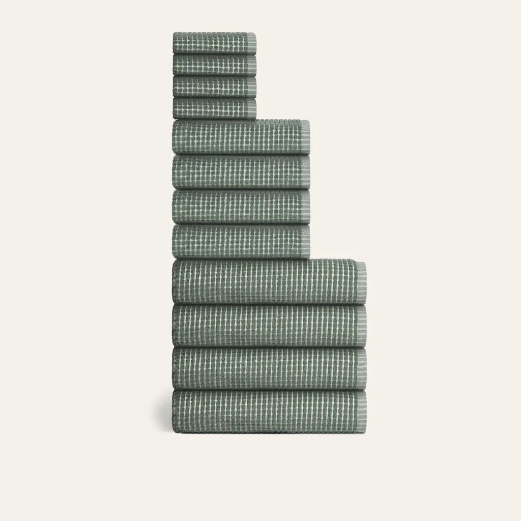 Onsen Sculpted Terry 12pc Move-In Towel Bundle