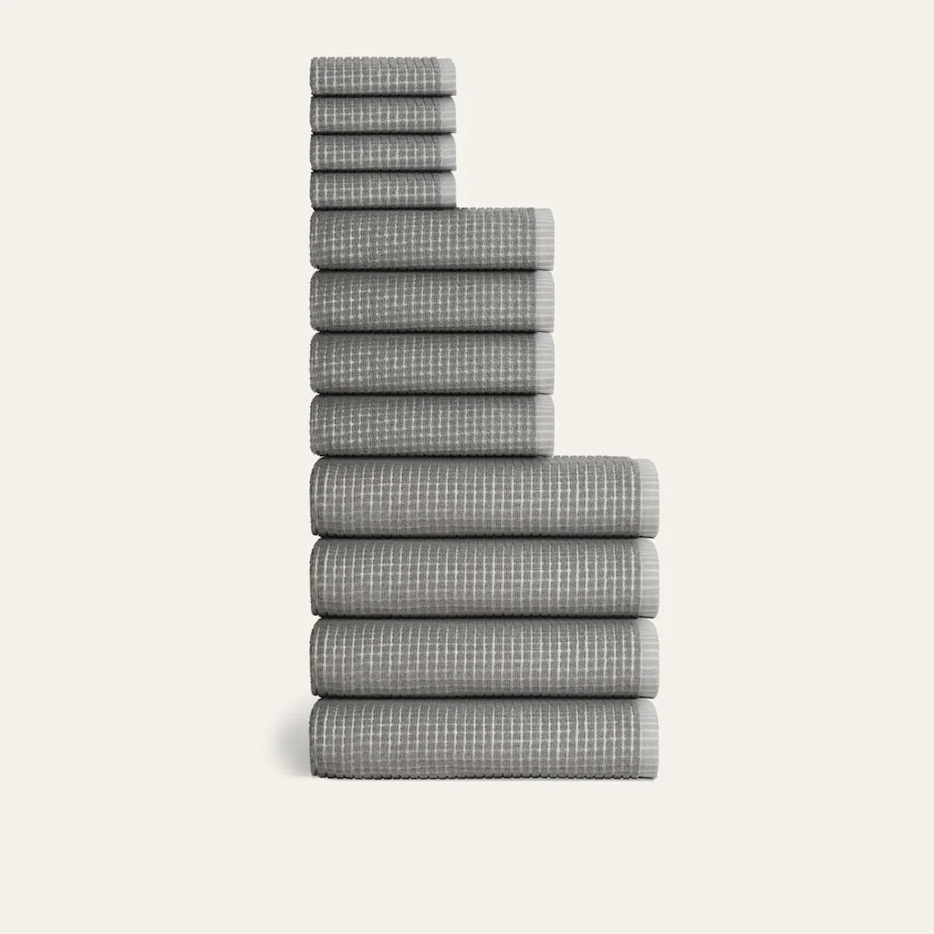 Onsen Sculpted Terry 12pc Move-In Towel Bundle