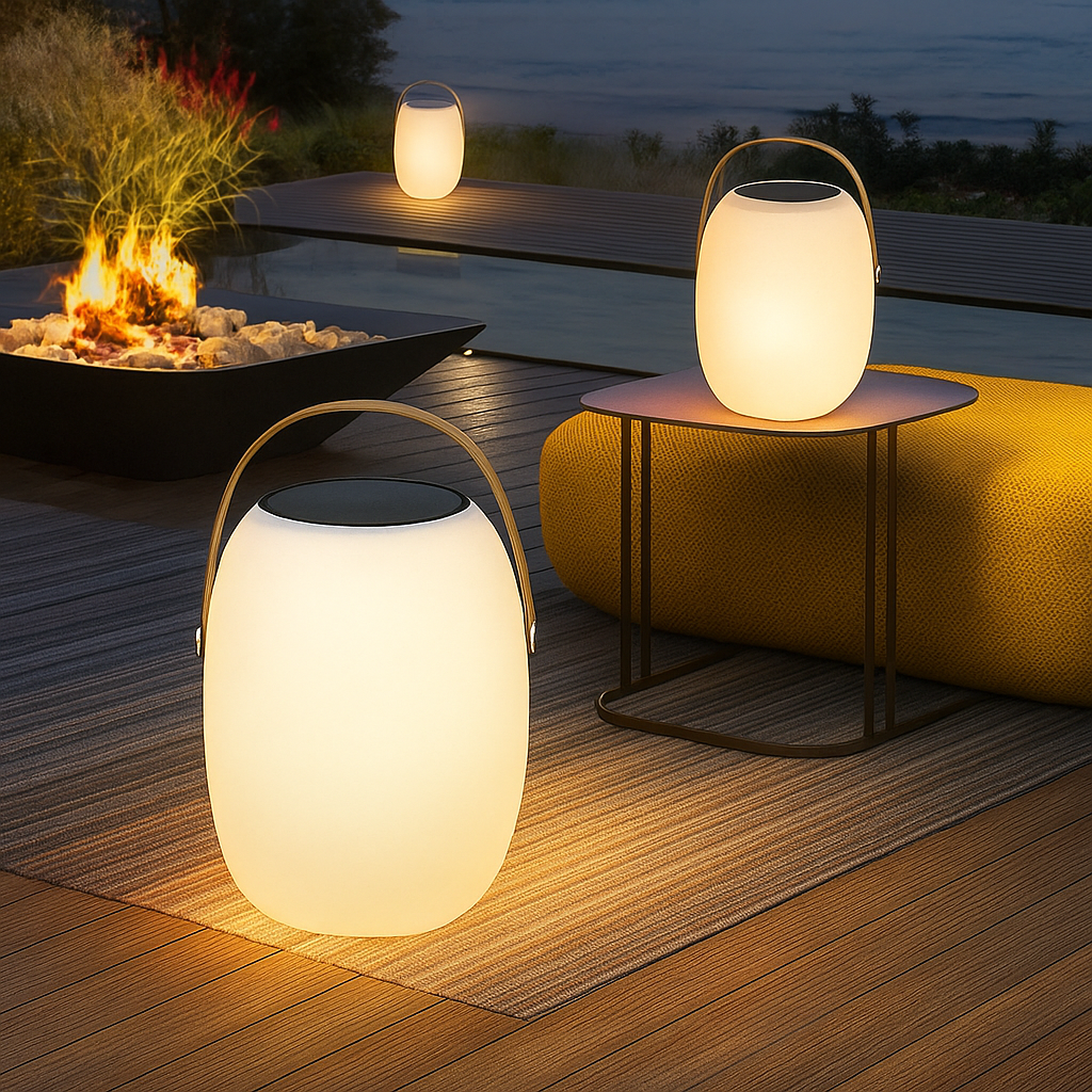 Portable Solar Terrace Lamp With LED Light