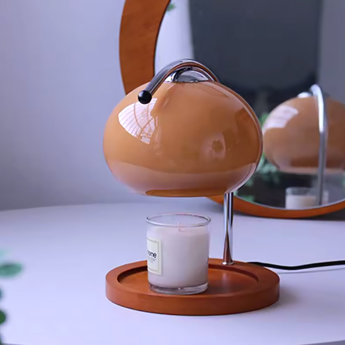 Retro Style Glass Candle Warmer Lamp