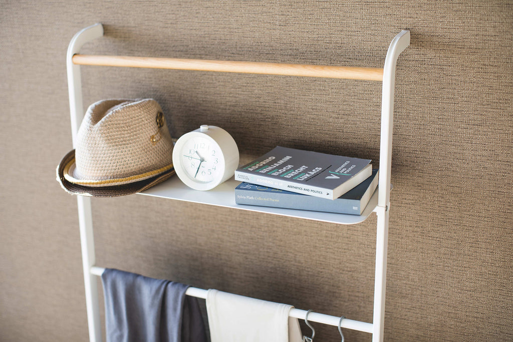 Leaning Storage Ladder With Shelf (63 H)  - Steel